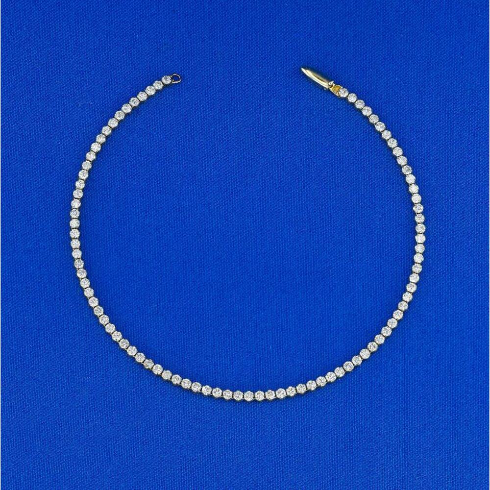 14k White Gold Diamond Tennis Bracelet: 2.25ct Flexible Design - Picture 3 of 9